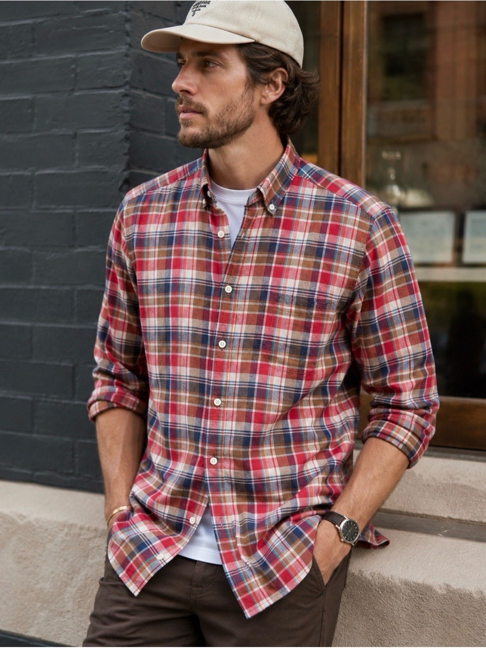 Kiel James Patrick, Made in USA, Plaid Button-Down